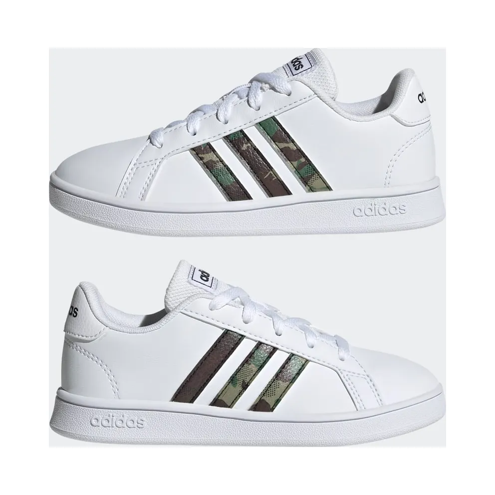 Adidas Grand Court Camouflage Cloud White / Core Black / Carbon (GZ1084)