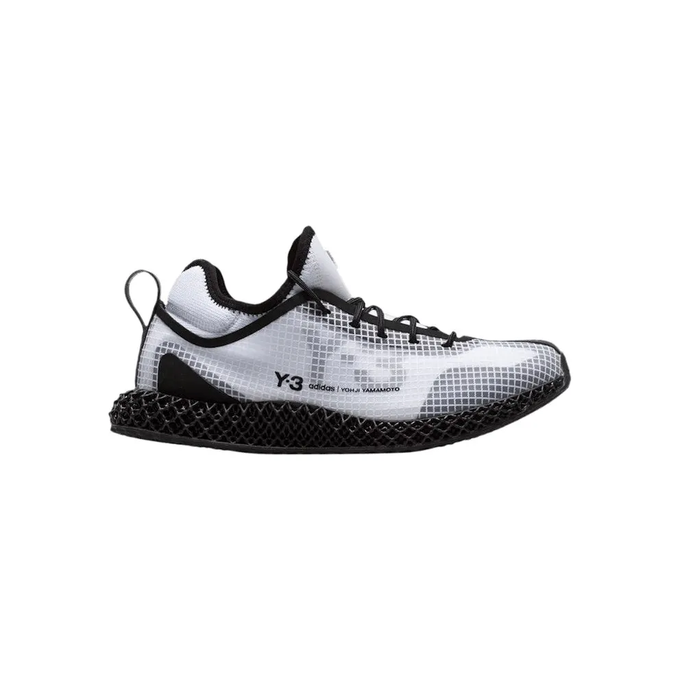 Y-3 White Runner 4-D Sneakers (FX1059)