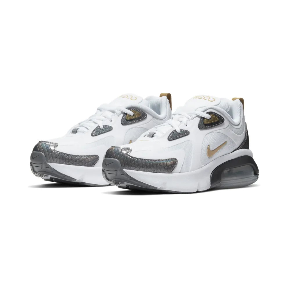 Nike Air Max 200 White Metallic Gold (GS) White/Cool Grey/Anthracite (CQ4009-100)