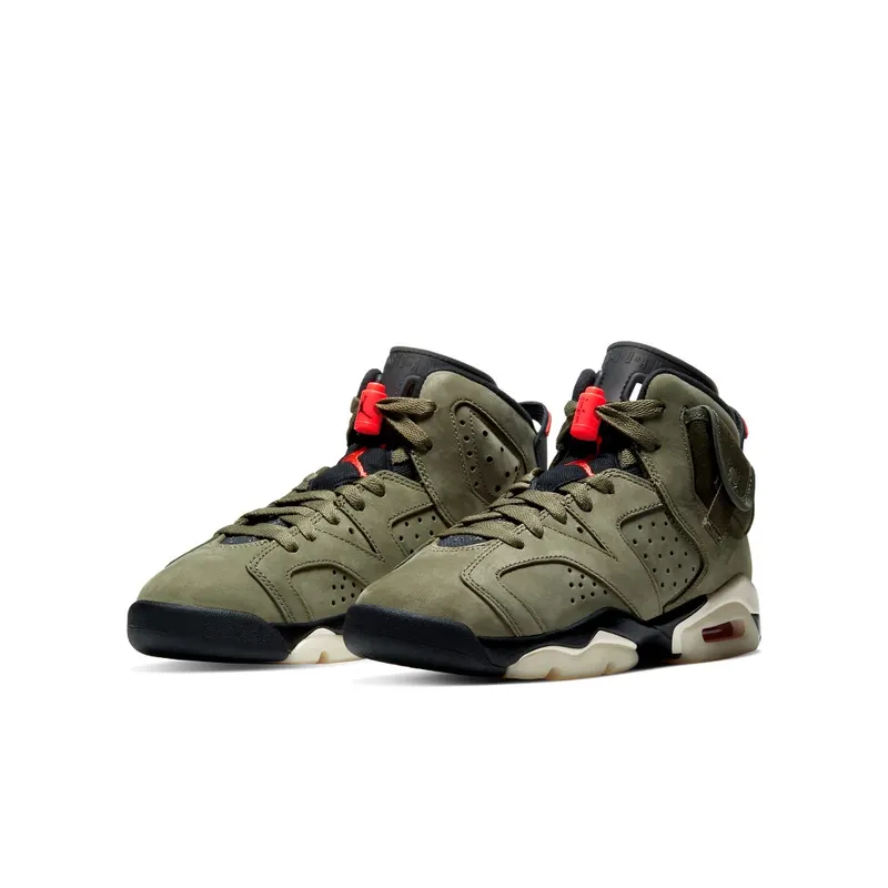 Air Jordan x Travis Scott Cactus Jack Nike AJ VI 6 ‘Medium Olive’ (GS) (2019) (CN1085-200)