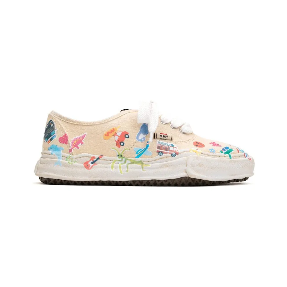 Maison Mihara Yasuhiro Baker OG Sole Canvas Low Printed Sticker White (A14FW745-WHT)