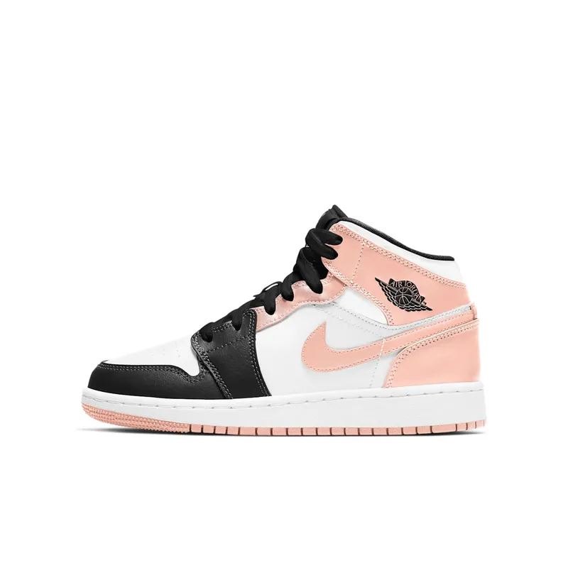 Jordan 1 Mid Crimson Tint Toe (GS) – “Crimson Tint / White / Black” (554725-133)