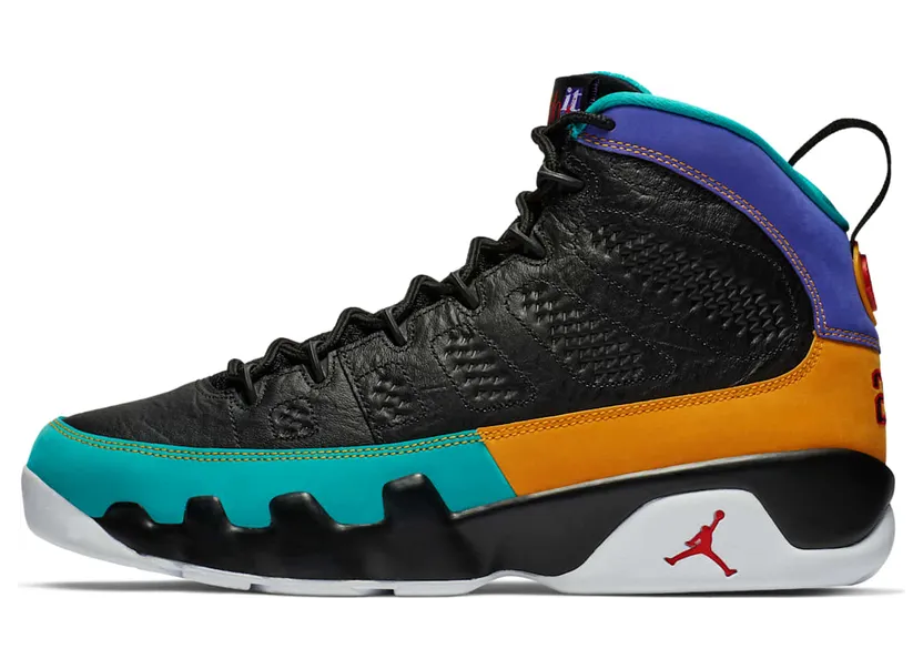 Air Jordan 9 Retro Dream It Do It “Black / Dark Concord / Canyon Gold / University Red” (302370-065)