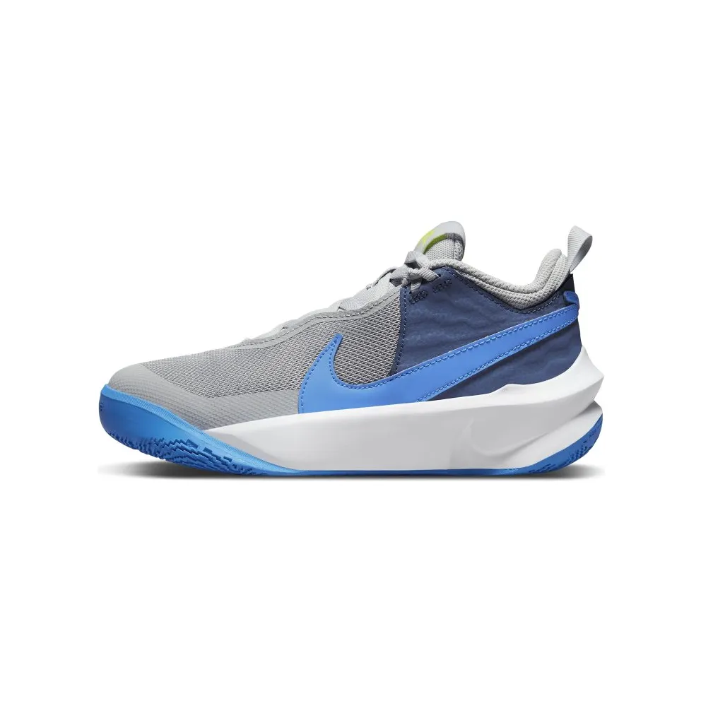 Nike Team Hustle D 10 “Grey Fog / Mystic Navy / Atomic Green / Photo Blue” (CW6735-011)