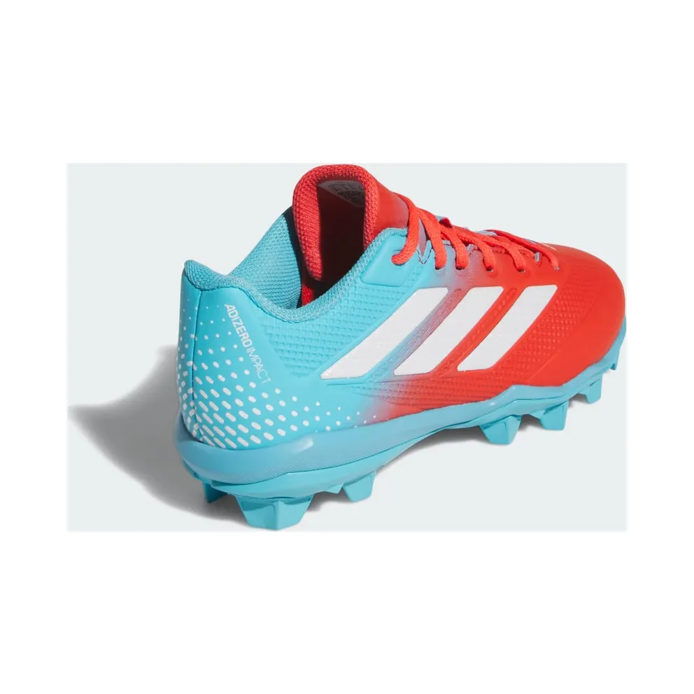 Adidas Adizero Impact 2.0 Candy Molded Cleats Kids Bright Cyan / Cloud White / Bright Red (JR3817)