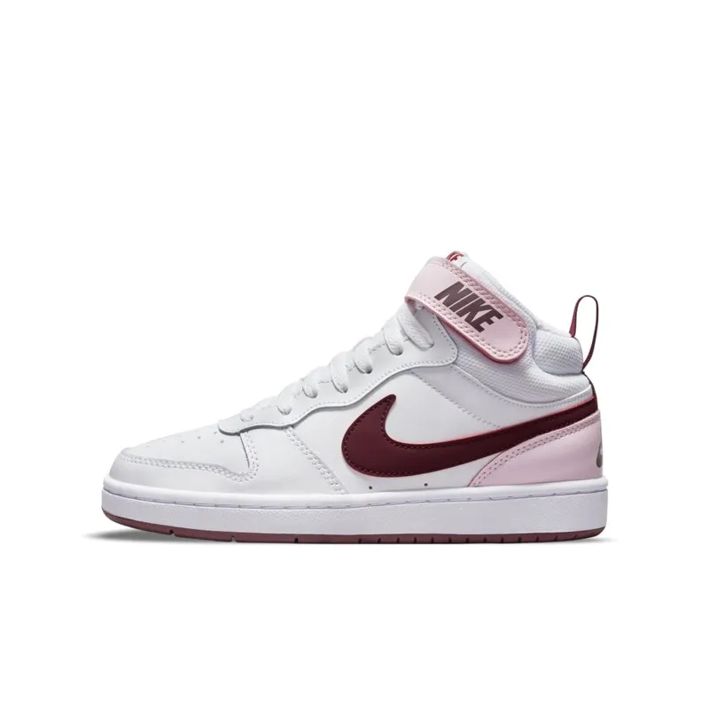 Nike Court Borough Mid 2 White Pink Foam (GS) (CD7782-104)
