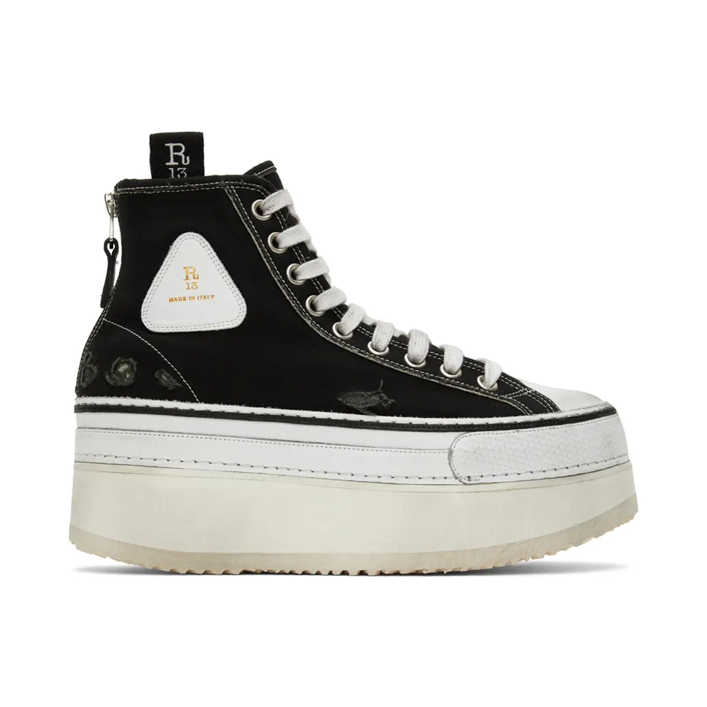 R13 Black Courtney Platform Sneakers (R13S0071-001)