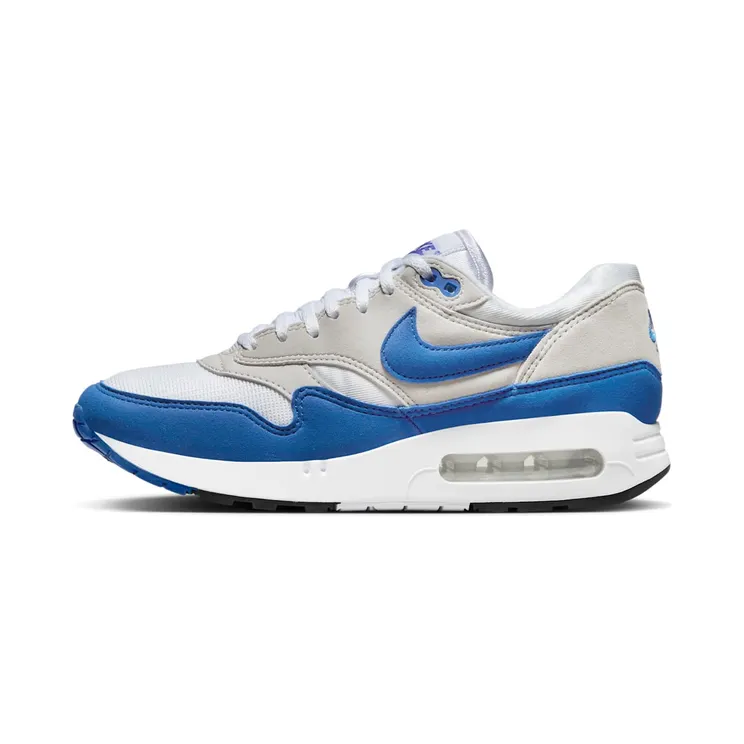 Nike Air Max 1 ’86 Premium “White / Light Neutral Grey / Black / Royal Blue” (DO9844-101)