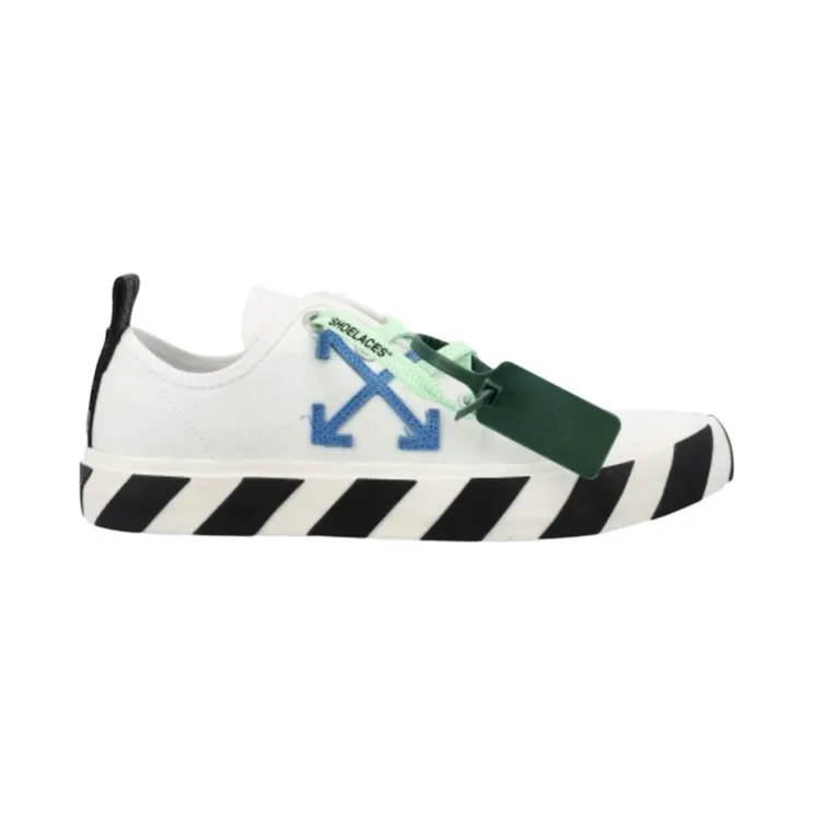 OFF-WHITE Hybrid Low Vulcanized Canvas White Navy Blue (OMIA245C99FAB0010146)