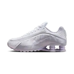 Nike Shox R4 “White / Metallic Platinum / Platinum Tint / Barely Grape” (HF5076-100)