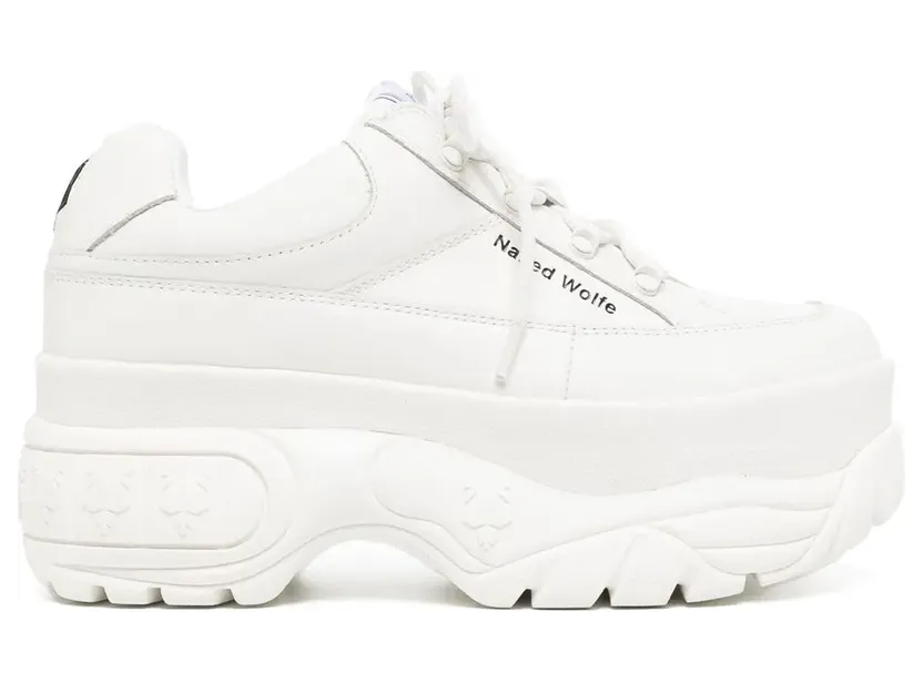 NAKED WOLFE Sporty sneakers met plateauzool – Wit (SPORTYWHITE)