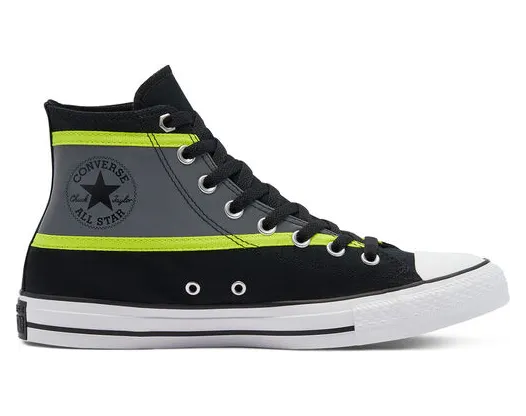 Converse Hi-Vis Chuck Taylor All Star High Top Black Black (169451C)