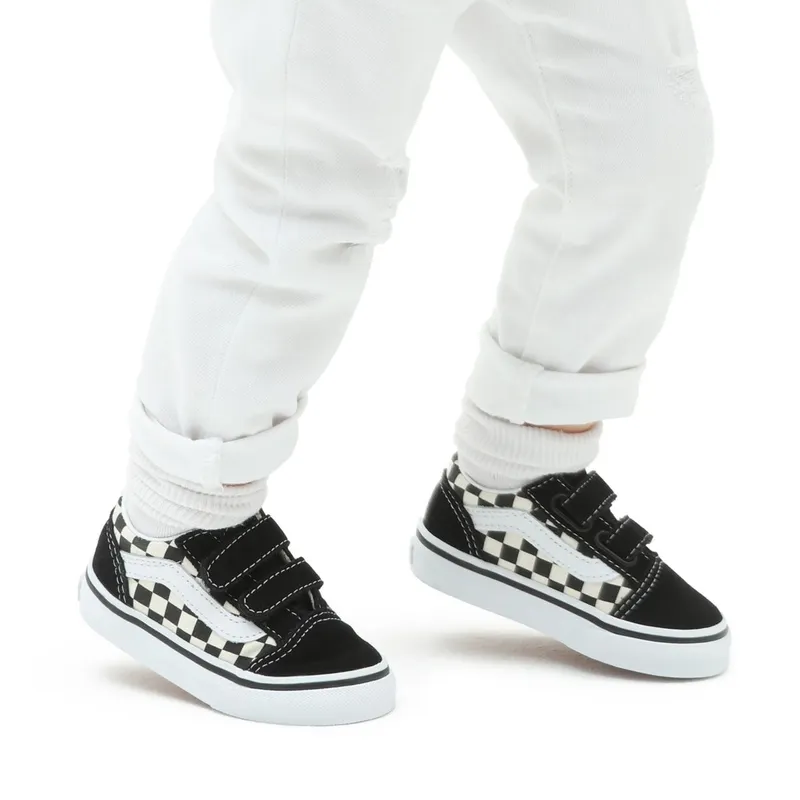 VANS Primary Check Old Skool Velcro Peuterschoenen Black (VN0A38JNP0S)