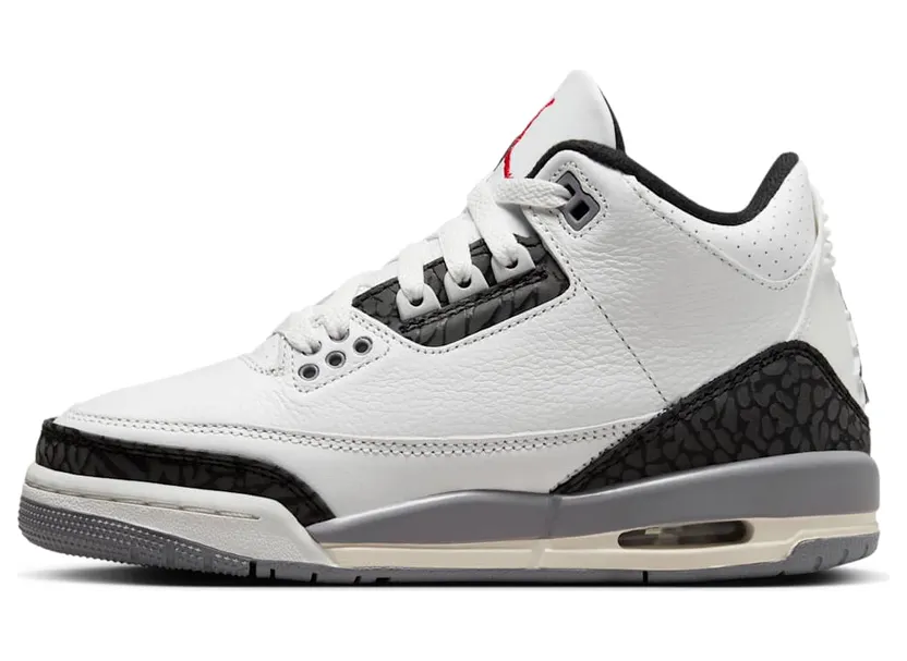 Air Jordan 3 Retro Cement Grey (GS) “Summit White / Cement Grey / Black / Fire Red” (DM0967-106)