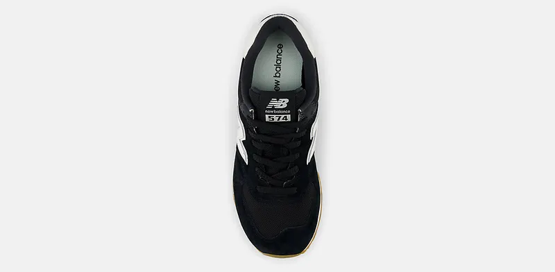 New Balance 574 Black White Gum Brown (U574RAB)