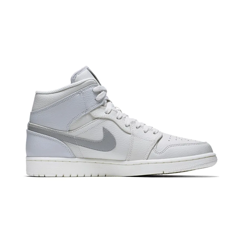 Jordan 1 Mid Light Bone Light Bone/Grey Fog-Reflect Silver (852542-003)