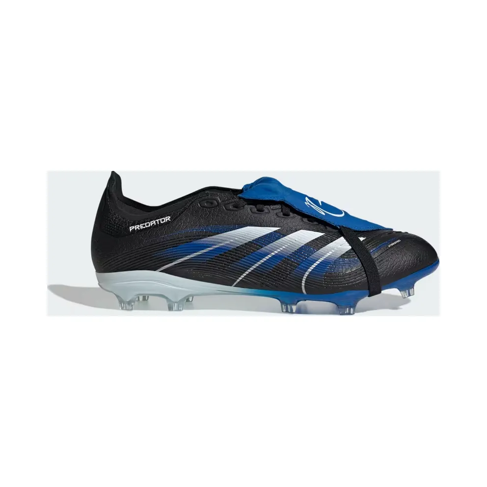 adidas Predator League Jude Bellingham Fold-over Tongue Firm/multi-ground Boots “Core Black / Cloud White / Glow Blue” (JS4270)
