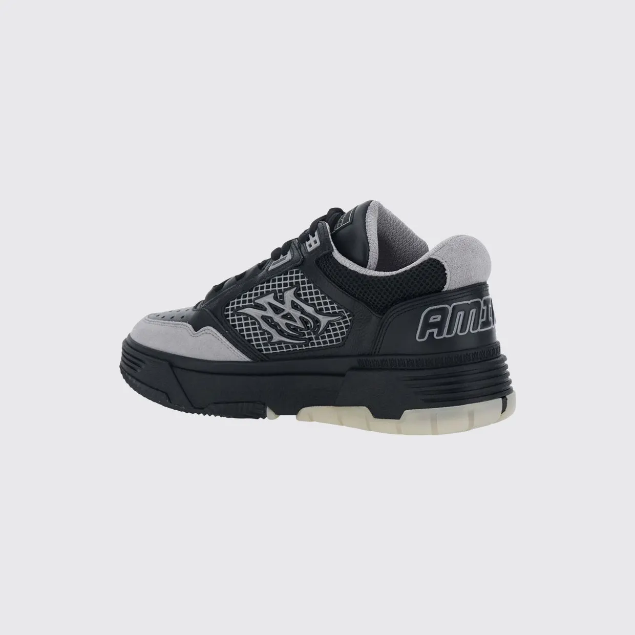 Amiri MA-94 Leather and Mesh Sneakers with Monogram and Suede Details Black (AMSNSN1088070) (2)