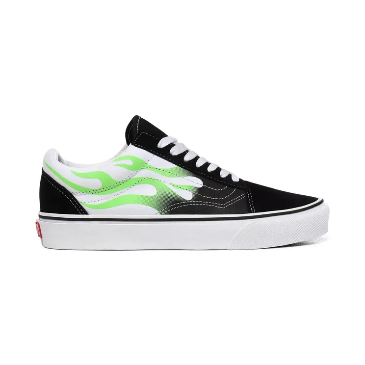 Vans Old Skool ‘Flame Black White’ Black/True White (VN0A4U3BXEY)