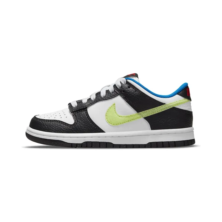 Nike Dunk Low Signal Blue Lemon Twist (GS) “White / Black / Signal Blue / Light Lemon Twist” (DQ0977-100)