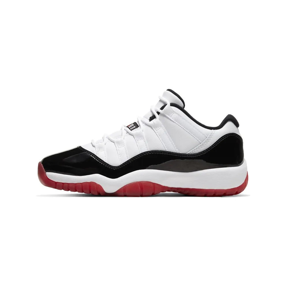 Air Jordan Nike AJ XI 11 Low Suede ‘White Bred’ (GS) (2020) (528896-160)