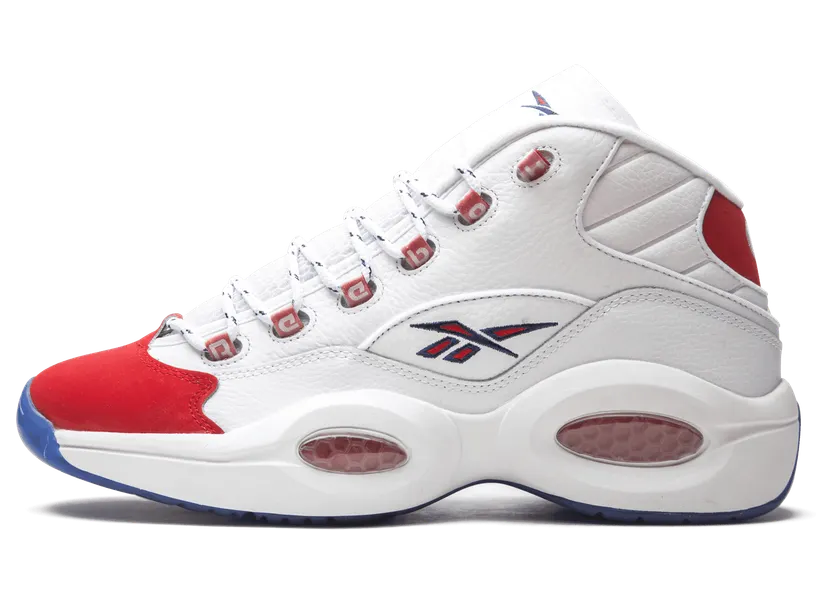Reebok Question Mid Red Toe 25th Anniversary White/White-Red (Other Brands Reebok)