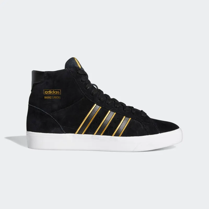 adidas Basket Profi Core Black / Cloud White / Gold Metallic (FX8334)