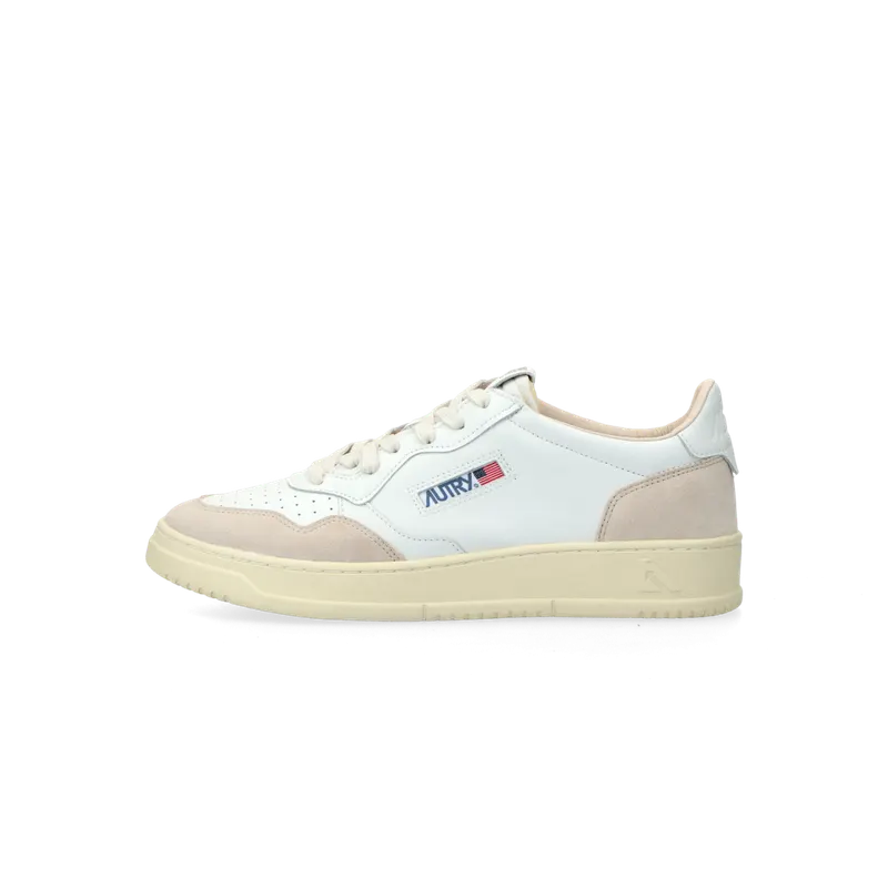 Autry Medalist Low W (White / beige) – AULWLS33