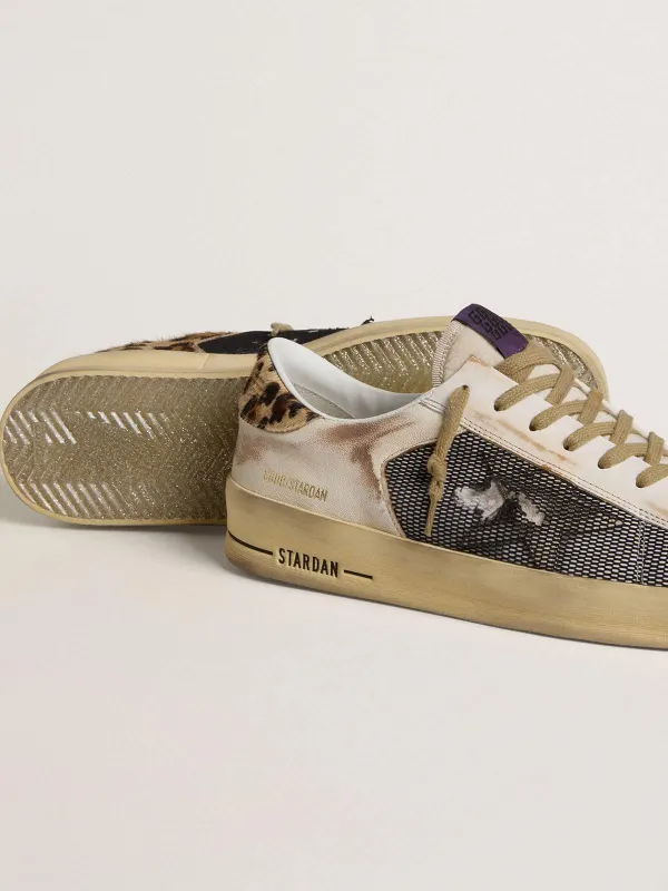 Golden Goose Stardan In Nappa And Mesh With Leopard-Print Pony Skin Heel Tab (GMF00370.F007937.83187) (3)