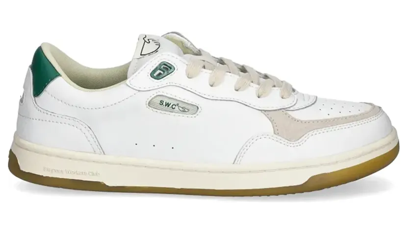 Stepney Workers Club Leren met vlakken “White” (YQ01560)