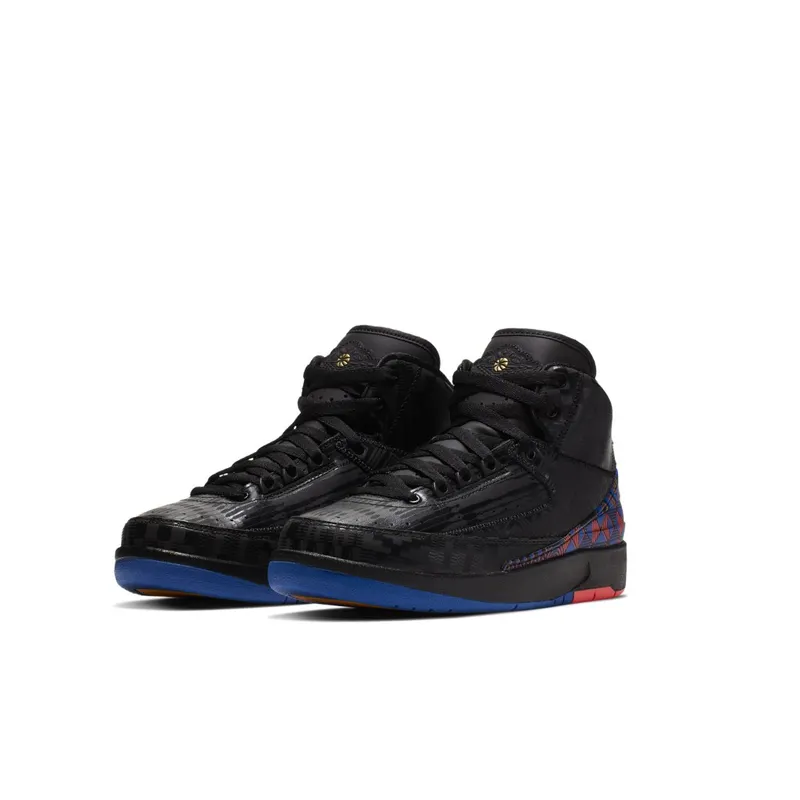 Jordan 2 Retro Black History Month 2019 (GS) Black/Metallic Gold-Black-Hyper Cobalt (CI2972-007)