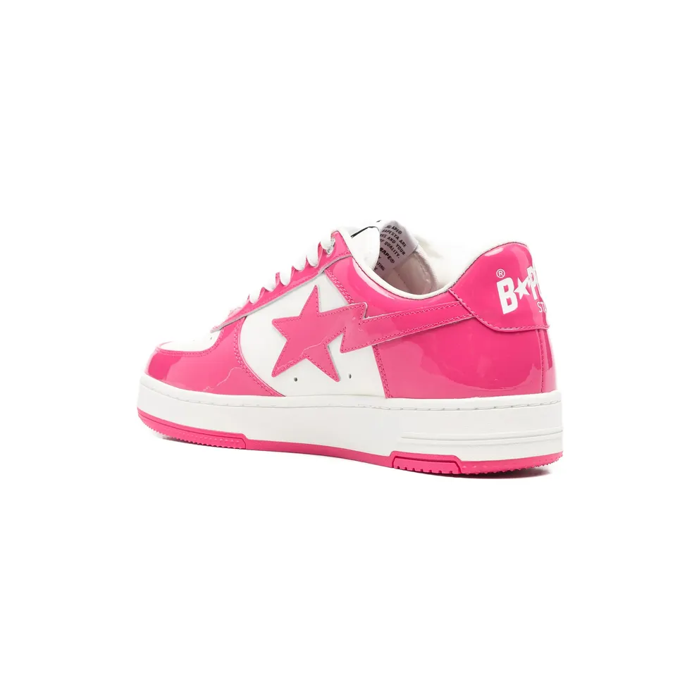 A Bathing Ape Bape Sta Patent-leather “Pink/White” (001FWM301301M PINK)