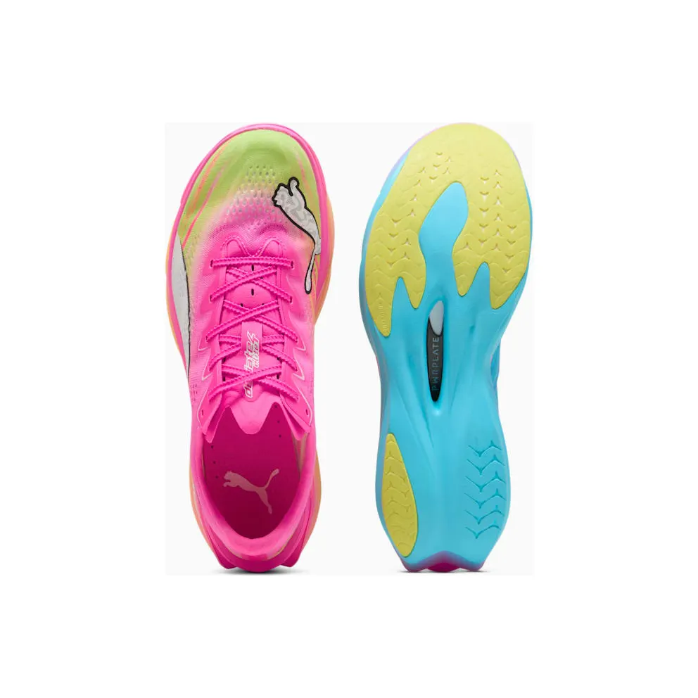 Puma Deviate Nitro Elite 4 ‘Poison Pink Yellow Alert Bright Aqua’ (31329801)