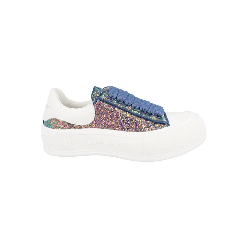 Alexander McQueen Glitter Low-Top Petrol Blue White (702048W4MC33138)