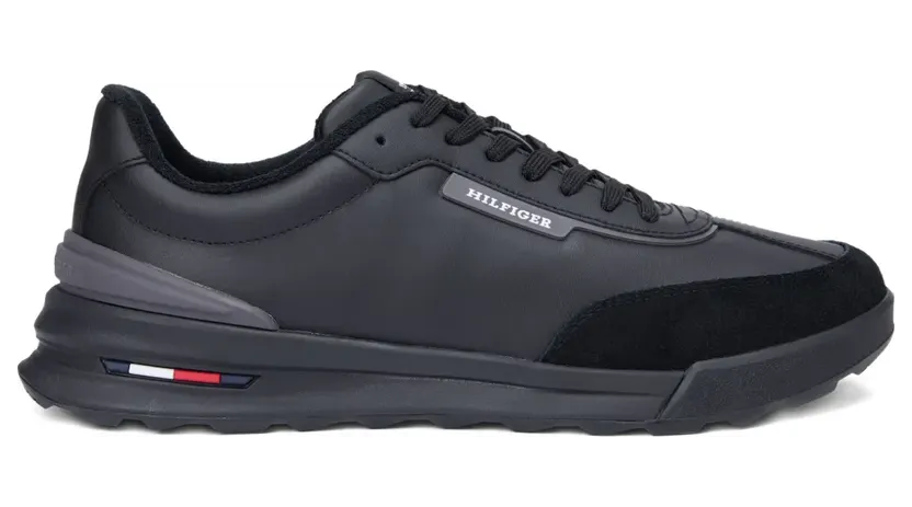 Tommy Hilfiger Low-top met logoplakkaat “Black” (FM0FM05721BDS)