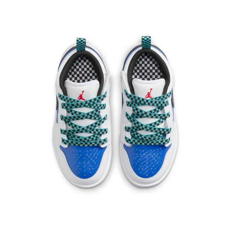 Jordan 1 Low ALT SE PS “White Hyper Royal Hyper Jade Black” (FQ8708-100)