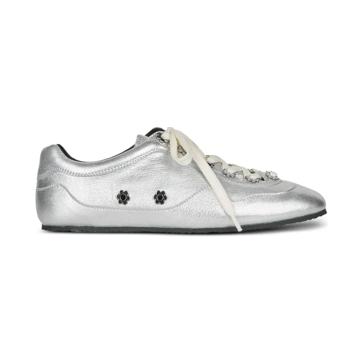 Cecilie Bahnsen CBBlaise Flower-embellished Leather “Silver” (FTW30004 BLAISE SILVE)
