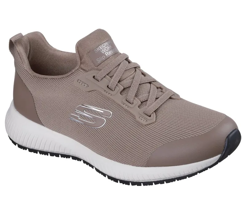 Skechers Work Slip-Resistant: Squad Sneaker Taupe