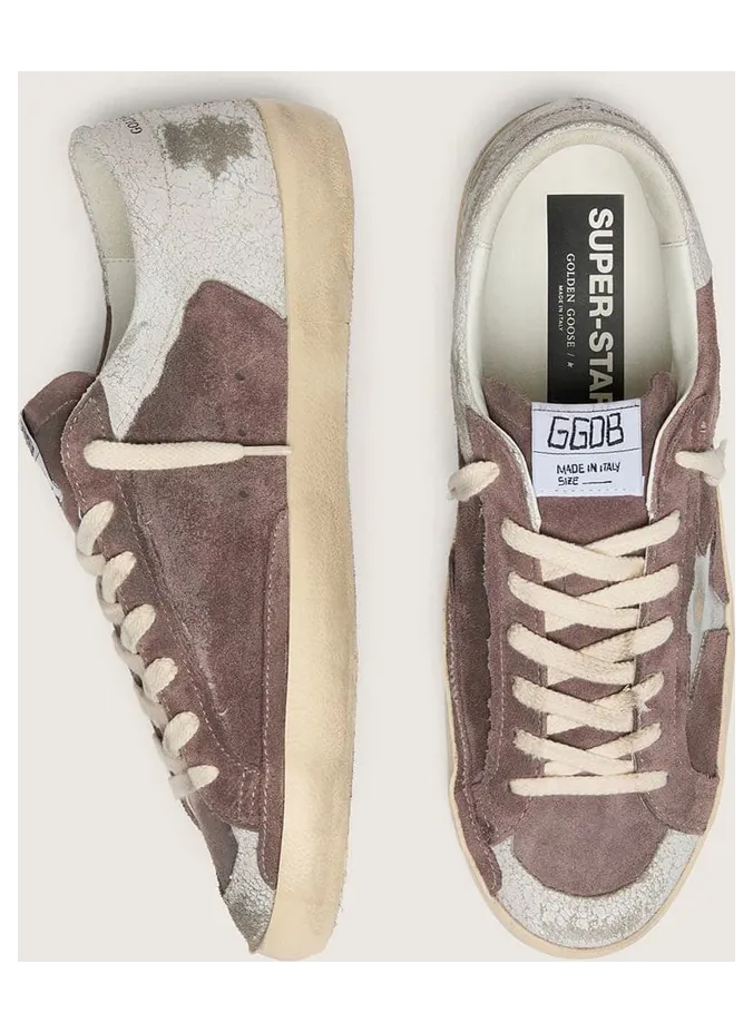 Golden Goose Men’S Super-Star Ltd In Lavender Suede With Silver Star (GMF01111.F008583.45468) (4)