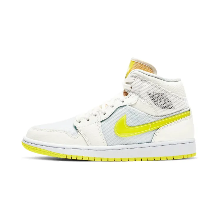 Air Jordan 1 MId SE Sail Light Vintage “Sail / White / Light Voltage Yellow Ii” (DB2822-107)