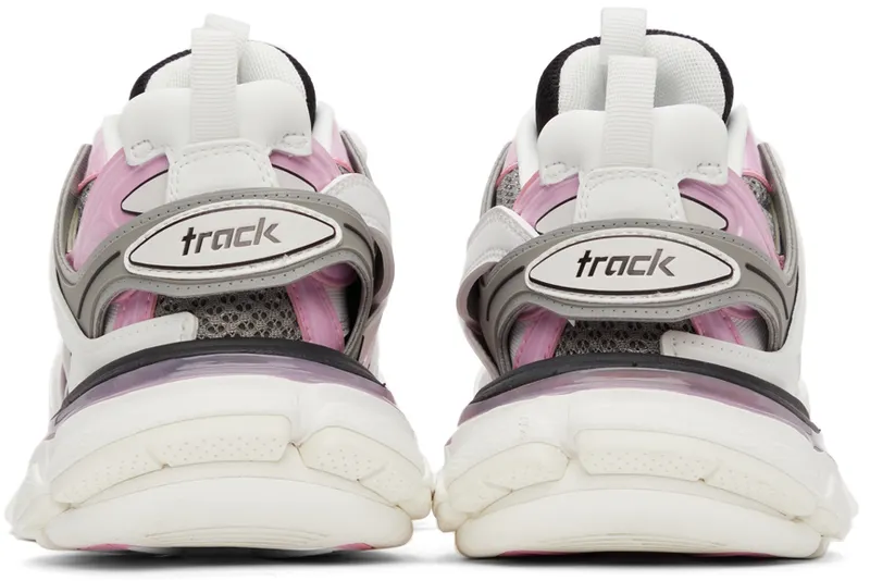 Balenciaga White & Pink Track 2.0 Sneakers (542436 W2FS9)