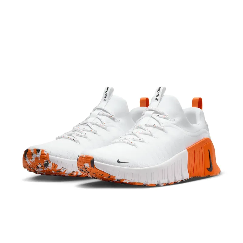 Nike Free Metcon 6 White Safety Orange Black (FJ7127-106)