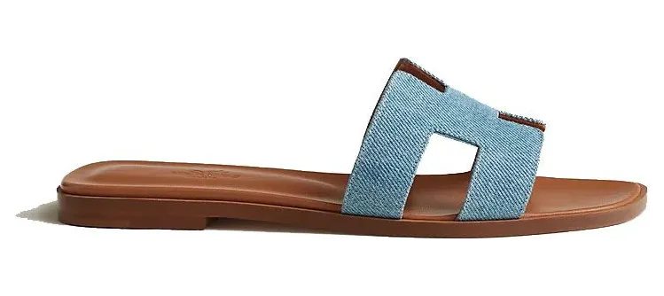 Hermes Oran Sandal Bleu Clair Denim (H211242Z)