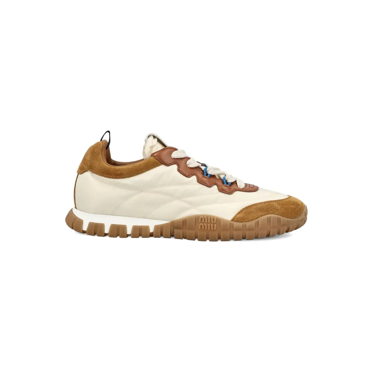 Miu Tyres sneakers met plateauzool – Beige (5E417ELYW)