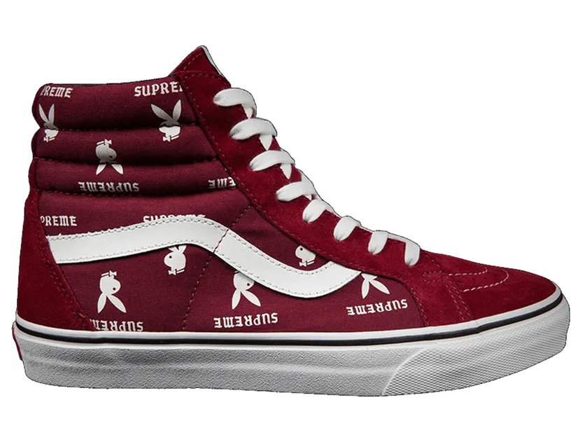 Vans Sk8-Hi Supreme x Playboy Burgundy