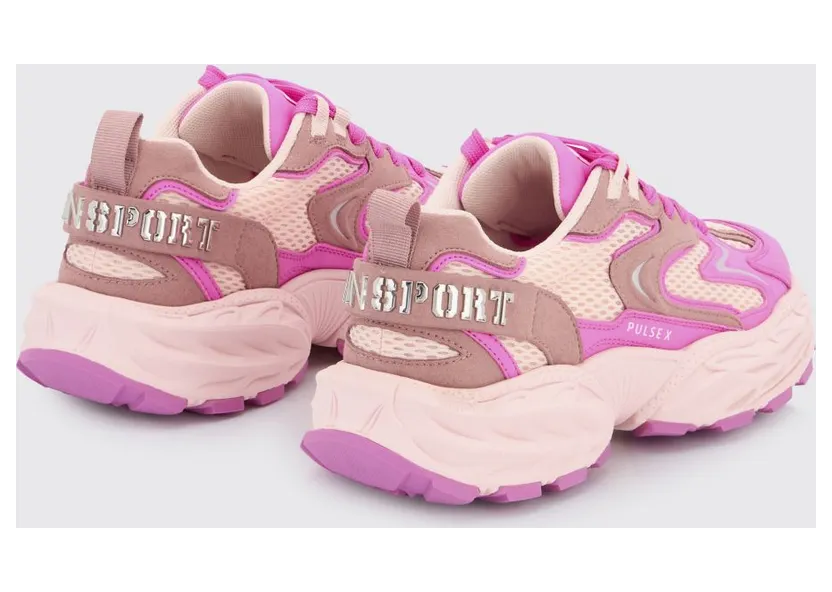 Plein Sport Pulse X Mesh and Leather Sneakers Pink (SAFSUSC0931STE003N87) (2)
