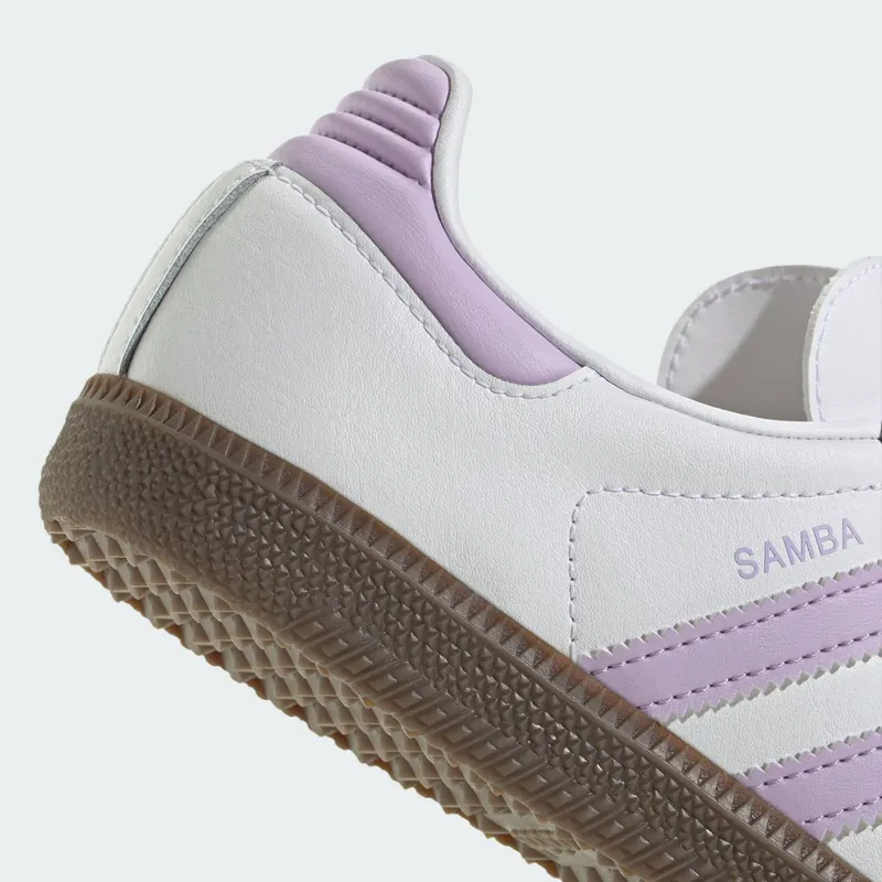 Adidas Samba OG GS “Cloud White / Powder Plum / Gum” (JQ2842)