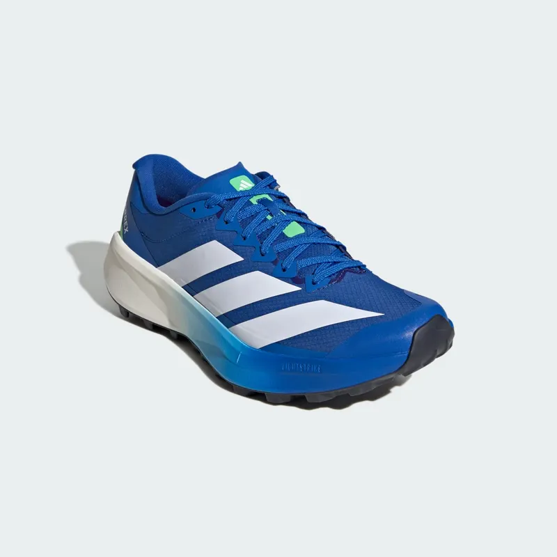 Adidas Terrex Agravic 4 Trail Running Shoes Blue / Cloud White / Lime Burst (KJ8875)