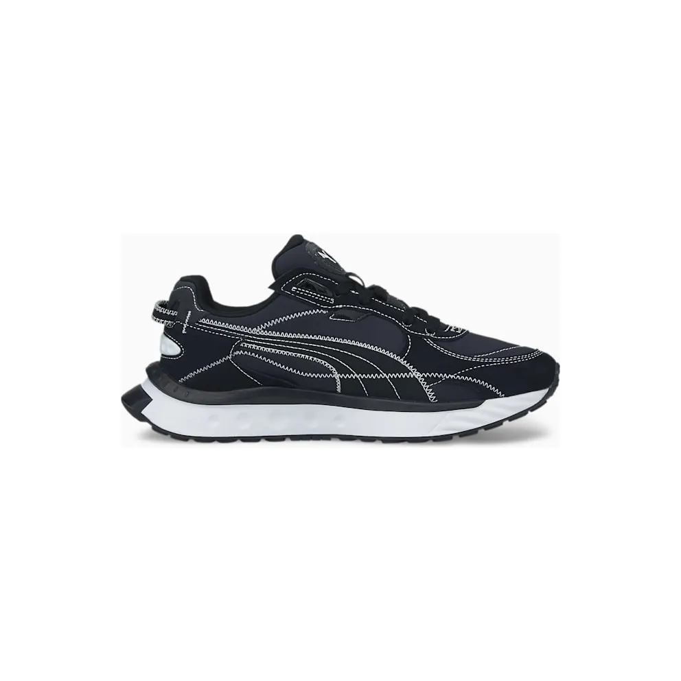 Women’s PUMA Wild Rider Embroidered Black/White (383698-02)