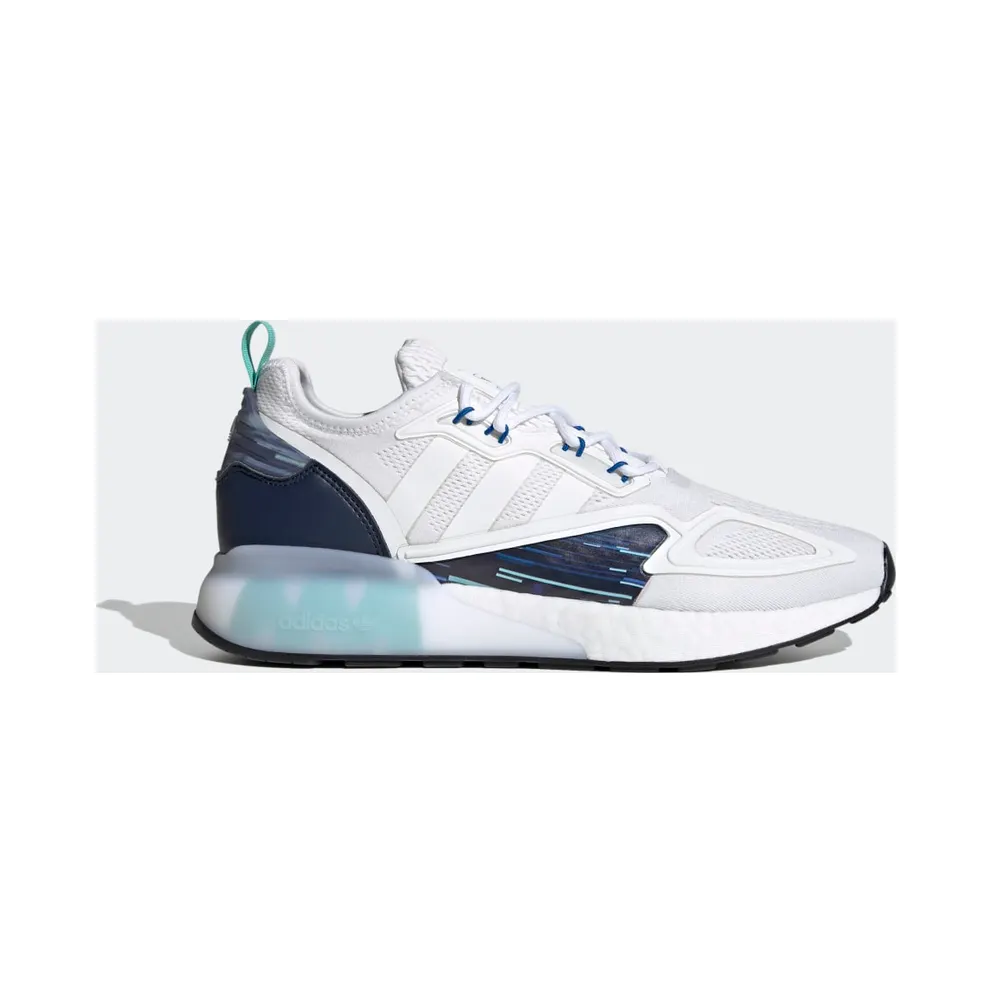 adidas ZX 2K Boost Schuh Cloud White / Cloud White / Collegiate Navy (H05148)